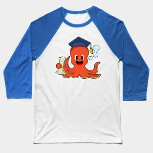 Octopus Student Diploma Baseball T-Shirt